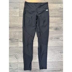 Running Bare Leggings Womens Small 4/6 Black Drawstring Running Gym Yoga 26" EUC